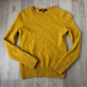 100% Cashmere Quince Spicy Mustard Yellow Sweater